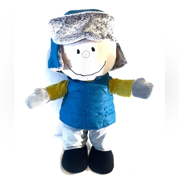 Charlie Brown Peanuts Large Holiday Greeter  23" Plush Stand Up Christmas Gemmy - Picture 2 of 12